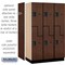 Salsbury Industries Wardrobe Locker, 45" W, 21" D, 76" H, (3) Wide, (6) Openings, Mahogany 27361MAH - alternate 8